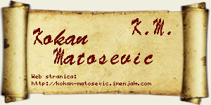 Kokan Matošević vizit kartica